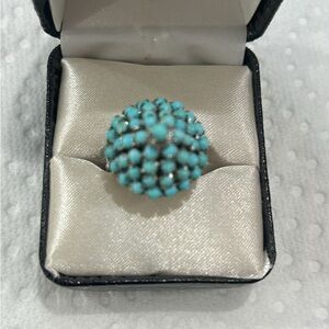 Turquoise Cluster Statement Ring